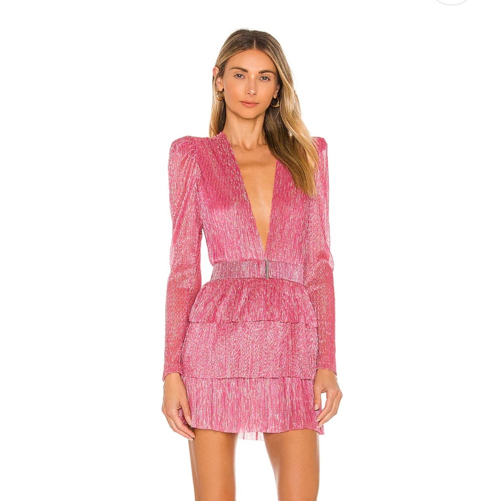 Sabina Musayev Hot Pink Mini Dress